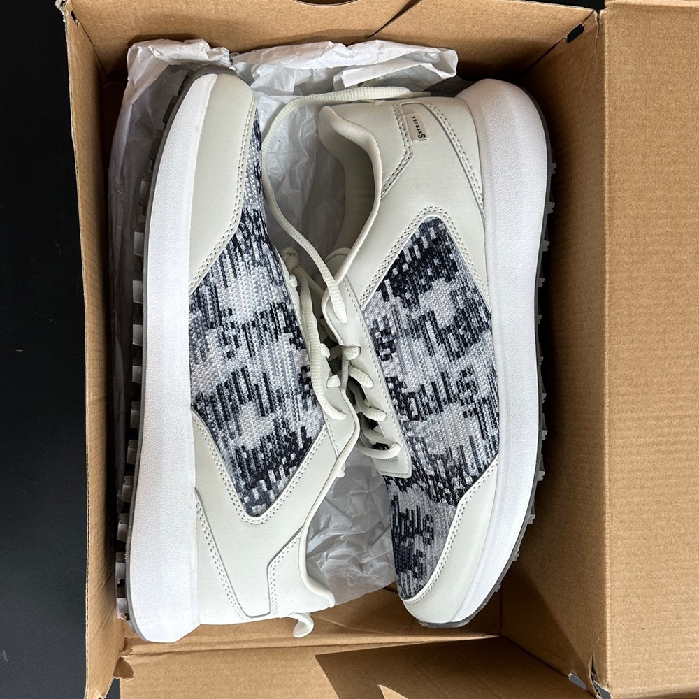 Stroll Performance Knit Golf Shoes - Grey + White